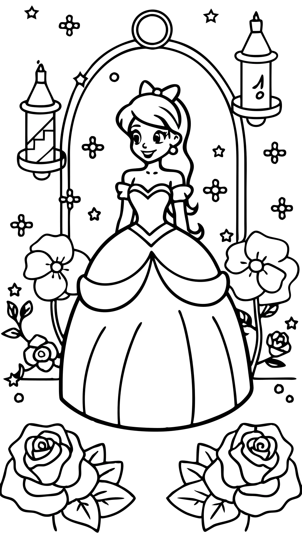 Páginas para colorear Disney Princess Belle